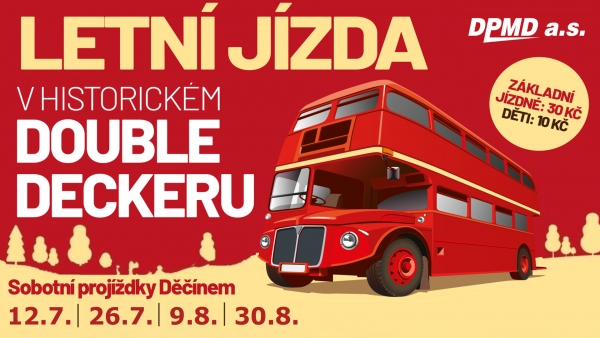 Letní jízdy s Double Deckerem v Děčíně