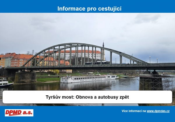 Tyršův most: Obnova a autobusy zpět